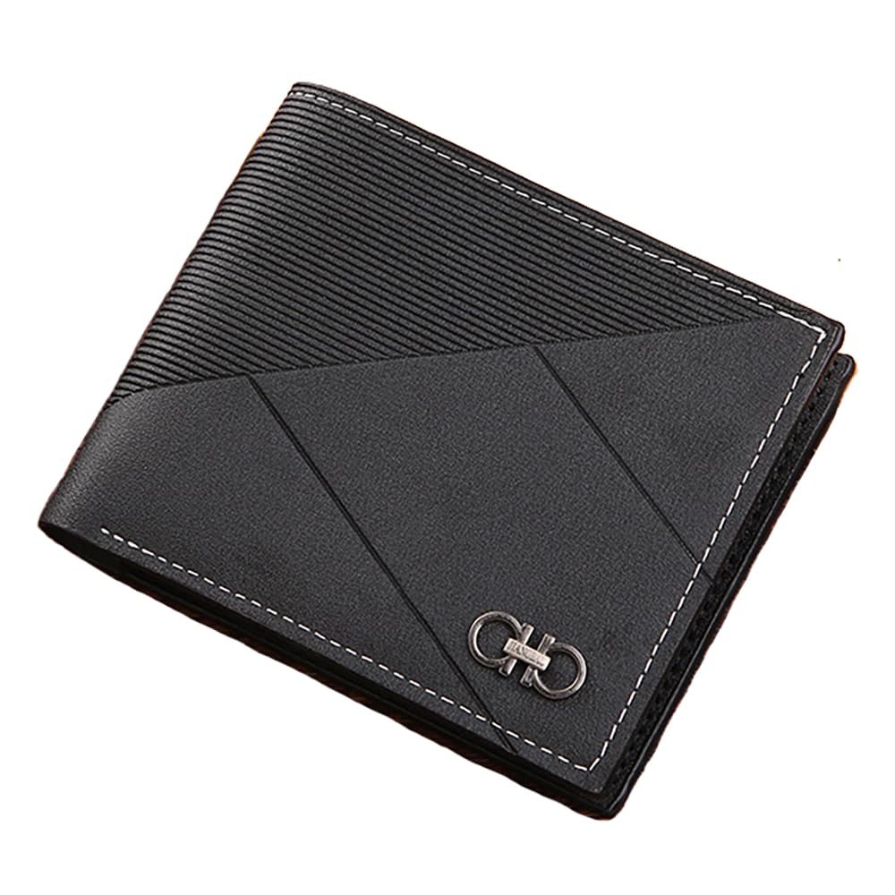 MUFANDUO Slim Wallet for Men with Money Clip, Minimalist Wallet with Zipper, Bifold Mens Wallets with Credit Card Holder, PU Leather Men's Wallet with