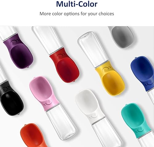 Miniatura 8 de WePet Botella de agua portátil para perro, a prueba de fugas, con dosificador, para mascotas, para paseos al aire libre, senderismo y viajes,