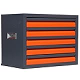 Nanberone Drill Bit Dispenser Cabinet - 5 Drawers Drill Bit Organizer Cabinet | Drill Dispenser Organizer Cabinet Storage Size from 1/16
