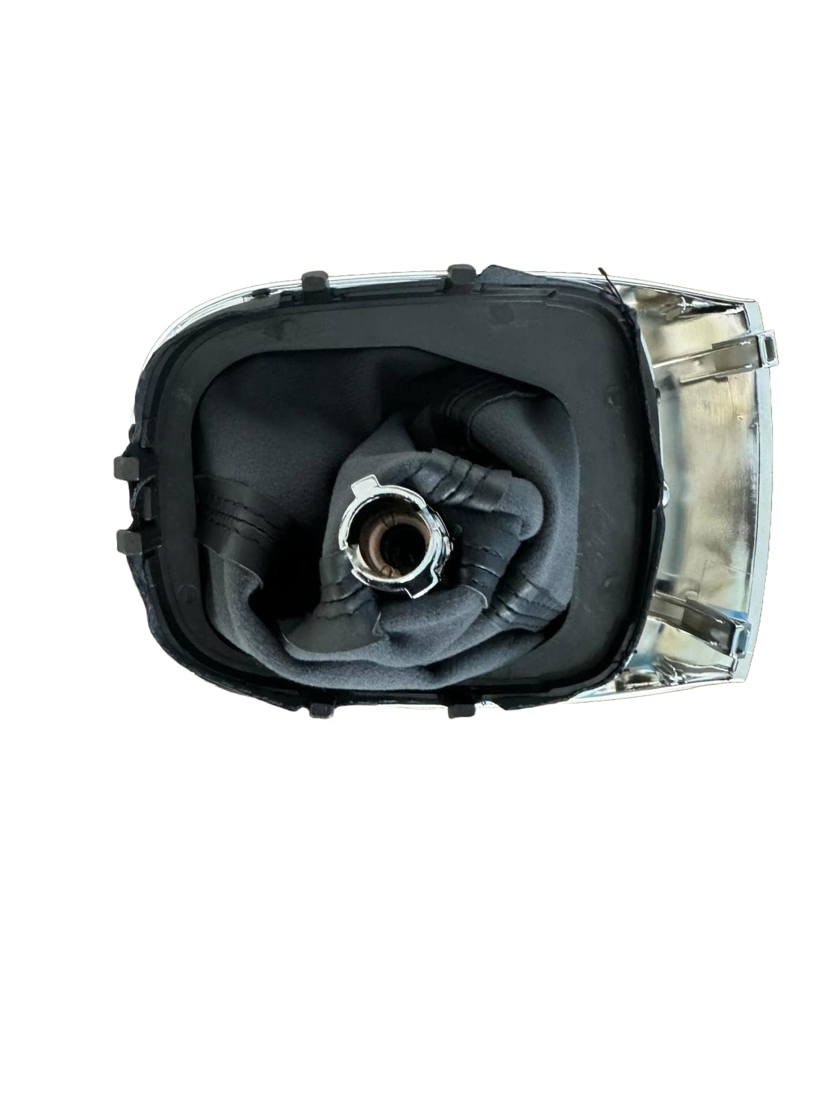 Set Pomello e Cuffia Leva Cambio Compatibile per Chevr Trax 2012 2018 Impugnatura 6 Marce Manopola Similpelle Nera Con Base e Cornice Cromata
