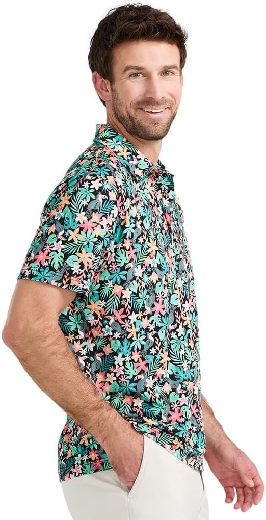 Chubbies Men's Loose Fit Performance Polo Shirt - Medium, Bloomerang, Polyester, Golf, Polo, Short Sleeve - Image 4