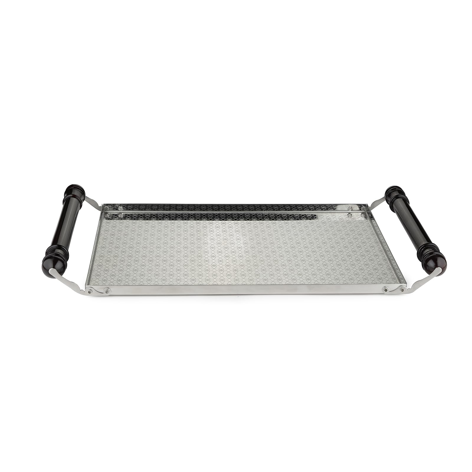 ARTTDINOX Designer Stainless Steel Serving Tray | Luxury Gift Collection | Premium Kitchen Hamper Dining Table Tray | Dishwasher Safe | Serveware & Tableware | Pink City Series | by Jindal