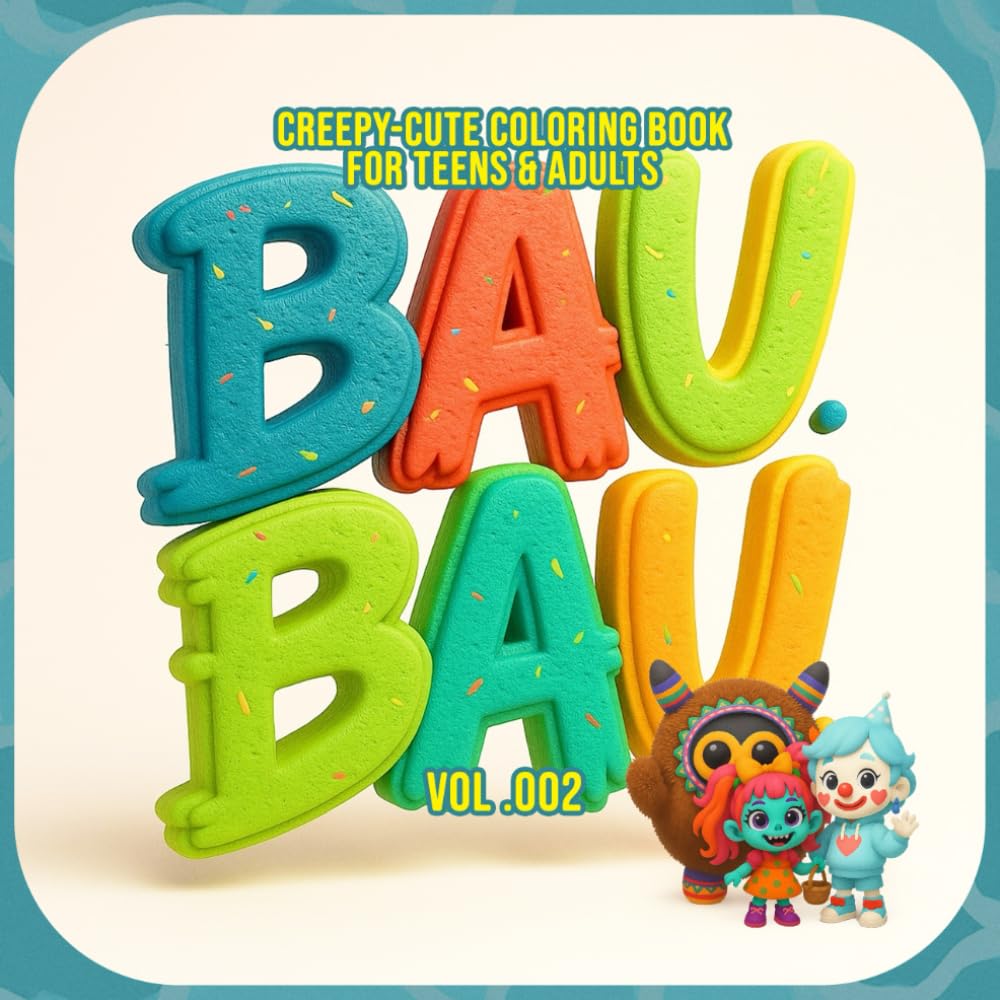 BAU-BAU Vol.002: Creepy-Cute Coloring Book for Teens & Adults – 30 Kawaii Monsters, Chibi Demons & Weirdcore Characters: A Fun & Aesthetic Coloring ... (BAU BAU Creepy-Cute Coloring Books)