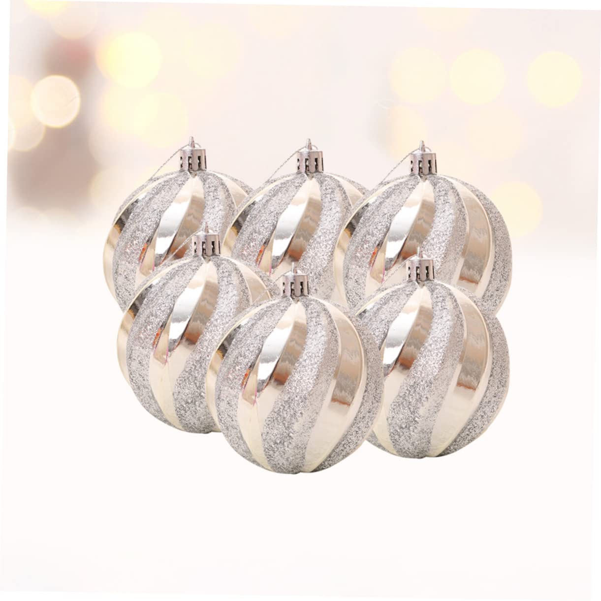 Housoutil 3 Sets Luxus Weihnachtsbaum Hängeset Glitzerkugeln Silber Ornamente Für Wohnkultur 12 Stück * 3