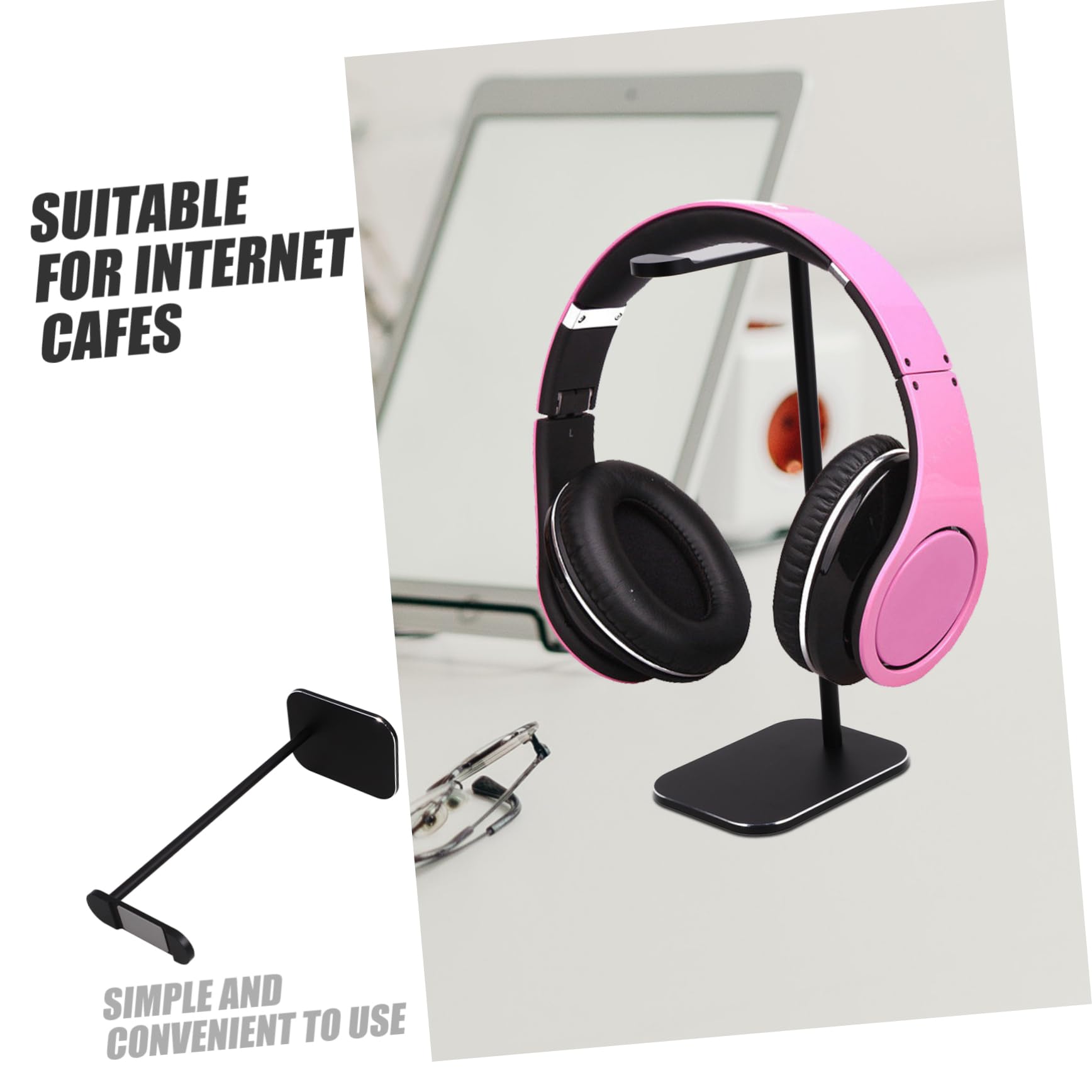 Uonlytech Supporto Cuffie da Scrivania Nero in Lega di Alluminio