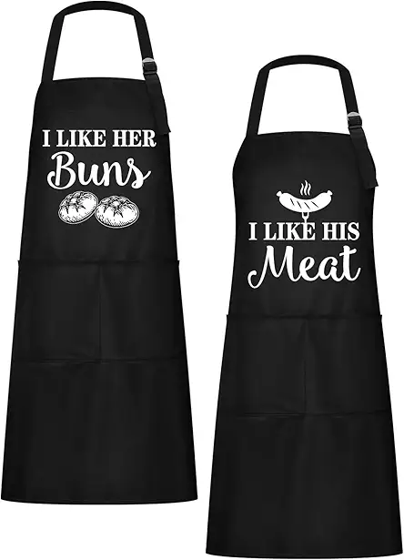 2 Pack Couples Kitchen Aprons Kitchen Aprons with...
