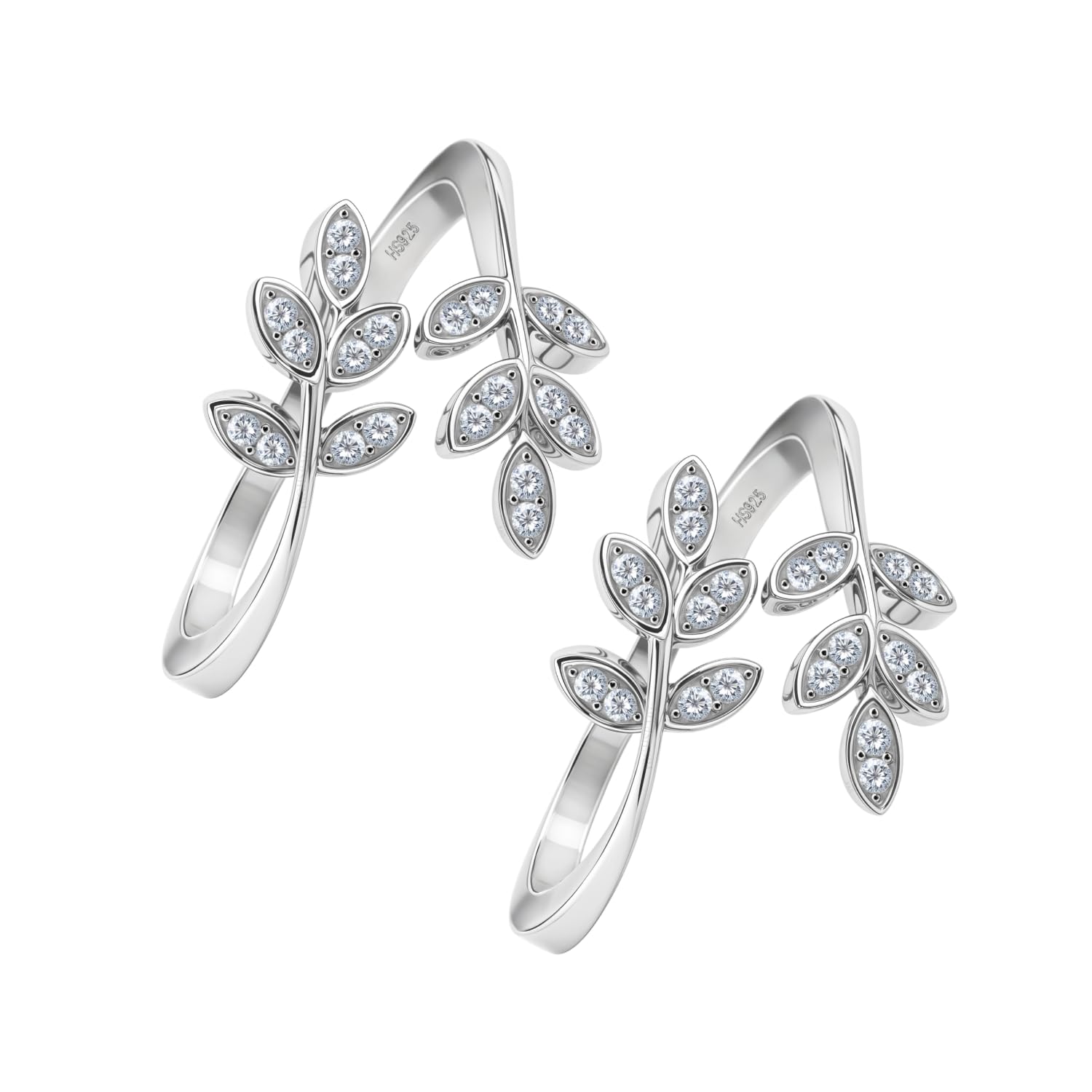 925 Silver Toe Rings for Women | 92.5 Sterling Silver Adjustable Contemporary Style & Stunning Shine | Lovely Gift - Leaf-image-21