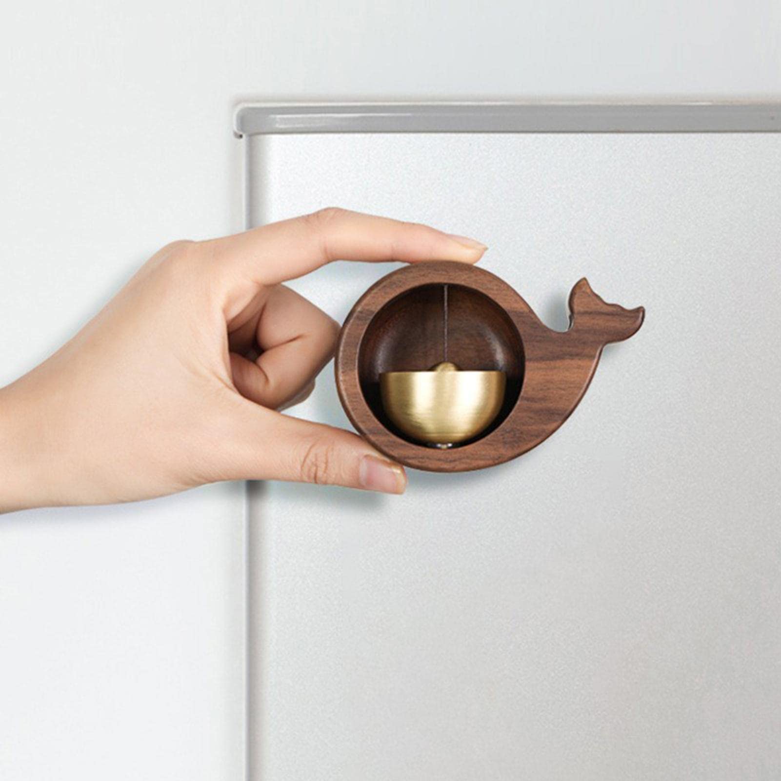 Campanello Di Benvenuto In Legno E Ottone Per Porta O Negozio – Suono Nitido, Fissaggio Adesivo