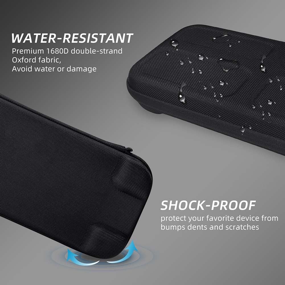 Custodia portatile EVA per Nintendo Switch 2, custodia antiurto con tasca per carte, design compatto, 29 x 14,5 x 4,5 cm, nero
