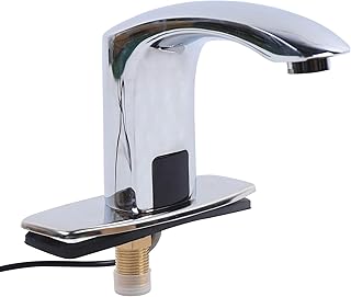 Touchless Bathroom Sink Faucet,Single Hole Sensor Cold Faucet Automatic Touchless Vessel Sink Faucet,Bathroom Automatic Faucet Touchless Wash Hand Tap for Hotel Restaurant Office Home