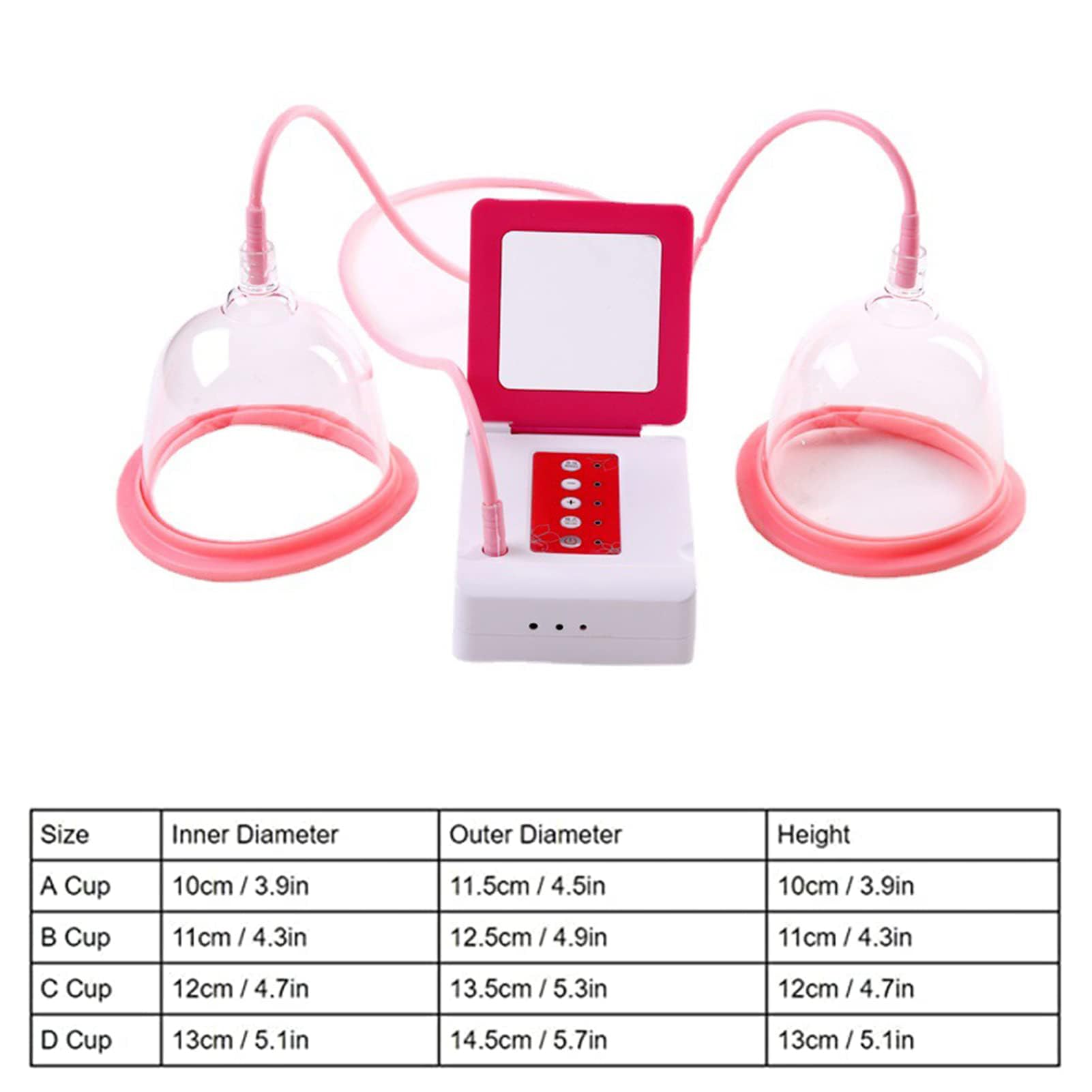 Ensembles de thérapie par ventouses sous Vide, Pompe électrique pour l'augmentation Mammaire, Massage de la Silhouette, Chargement USB, pour Une Poitrine Droite et élastique,D