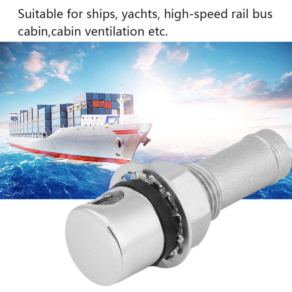 Boot Kraftstoffentlüftung, Edelstahl Marine Boot gerade Kraftstoff Gastank Entlüftung mit Montage Dichtung Hardware Fitting