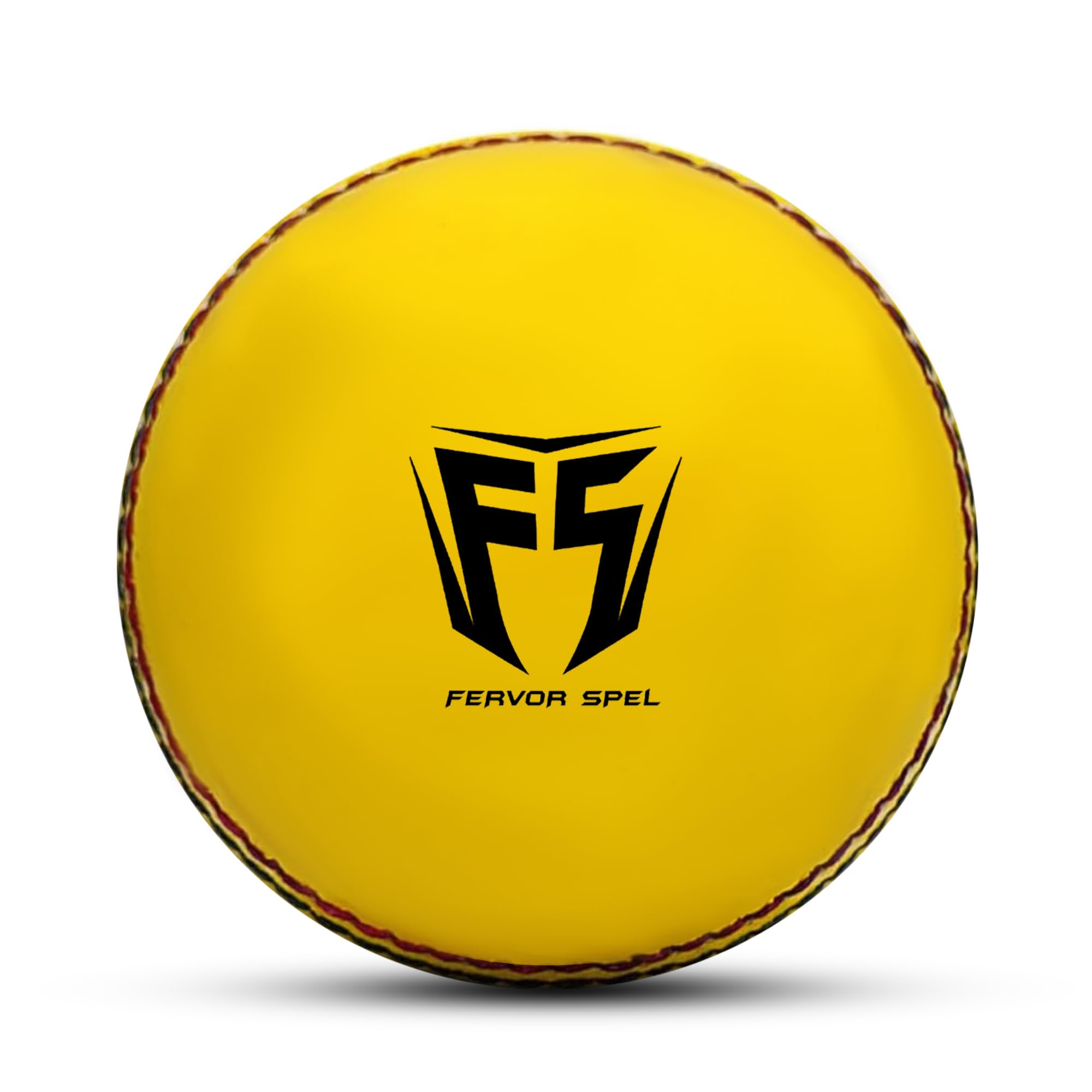 Indoor Cricket Leather Ball - Genuine Yellow Leather Cricket Balls (Plastic Core) for Indoor Cricket Practice (Pack of 1)-image-9