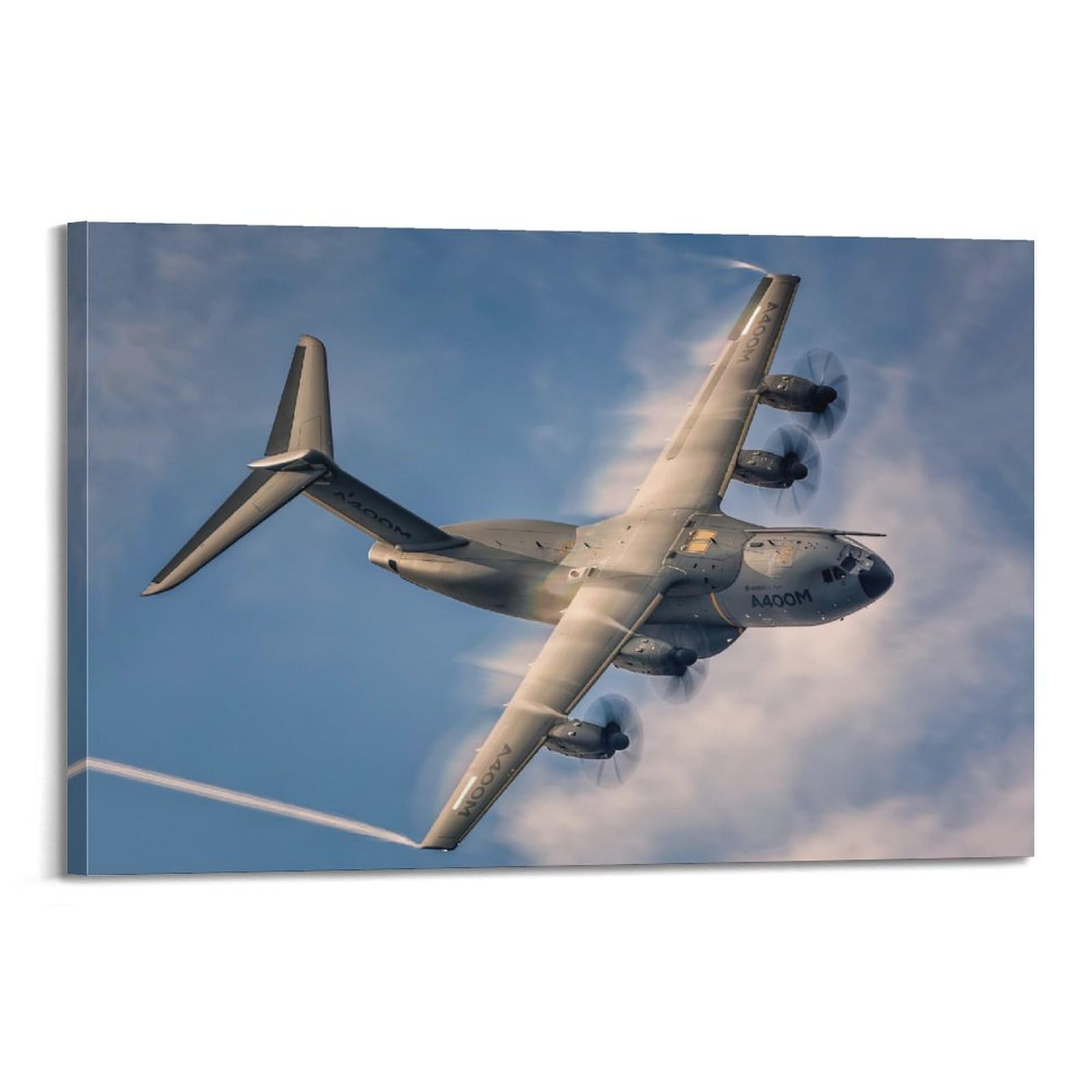 Retro Poster Airbus A400m Atlas Military Aircraft Poster Decorative Painting Canvas Wall Posters And Art Picture Print Modern Family Bedroom Decor Posters 20x30inch(50x75cm)
