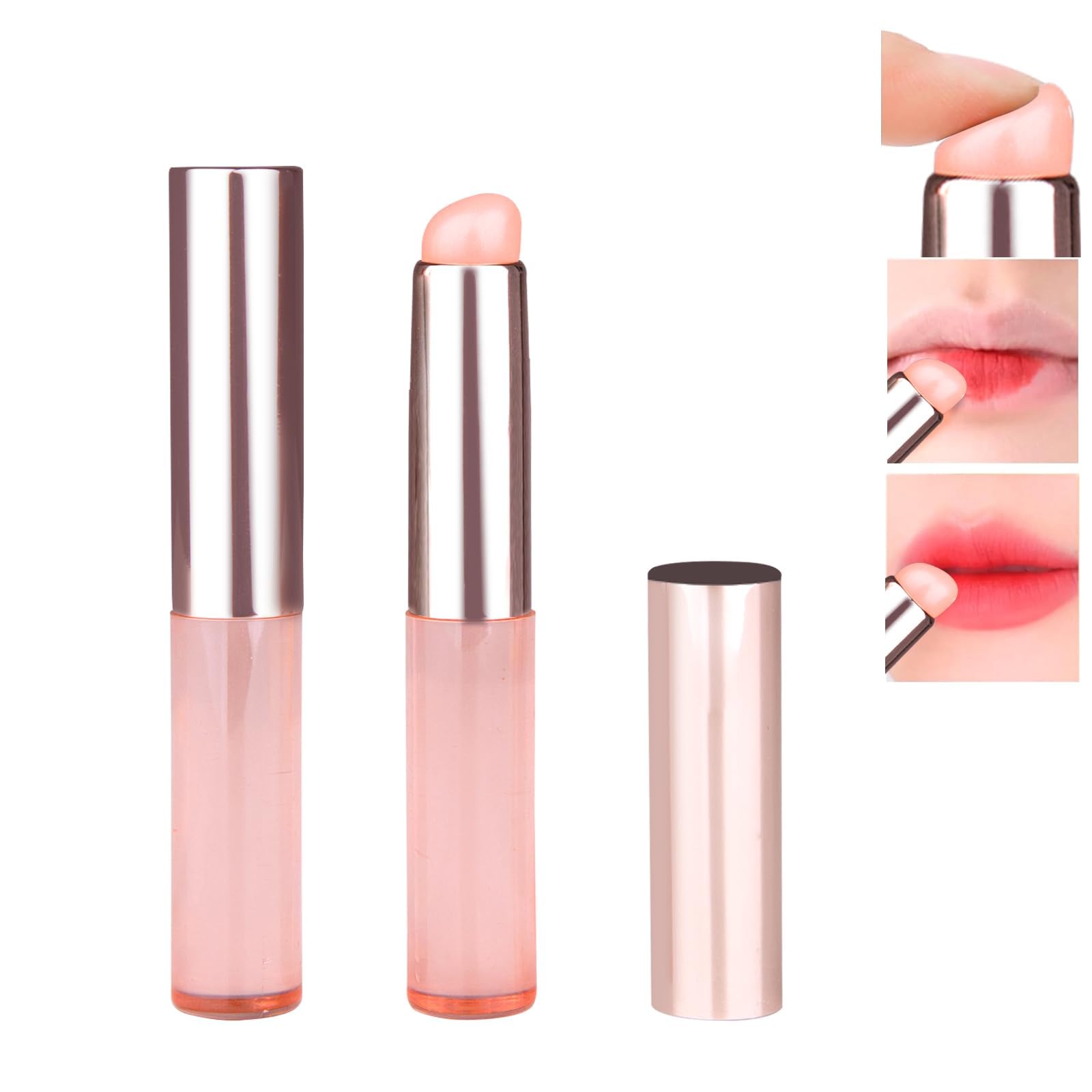 Voiish 2pcs Silicone Lip Applicator, Silicone Lip Brush, Silicone Brush for Lipstick Lip Balm, Concealer Applicator with Dustproof Cap for Lip Gloss, Lip Tint, Lip Mask-picture-19