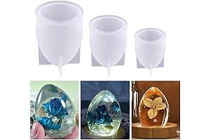 3 Piece Egg Silicone Resin Molds