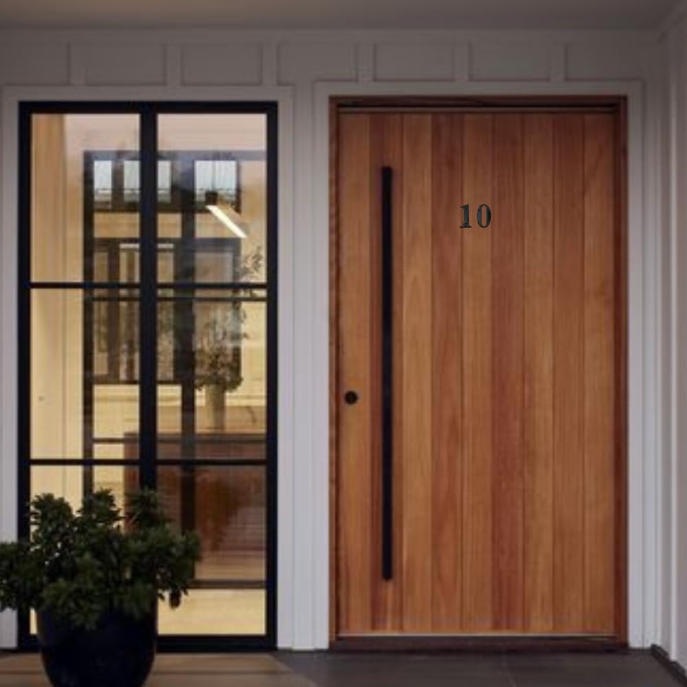 A10SHOP Doris 3-Inch Metal Letters in Solid Brass, Address Signs For Houses, Modern Mailbox Address Numbers, Address Sign For Door House Numbers For Outside (Number 1, Satin Black) 3