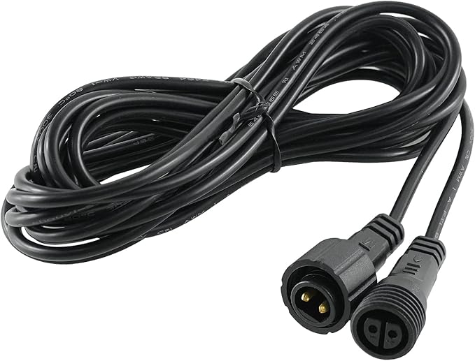 DULEE 5M / 16.4 Feet Extension Cable 2 Pin 16AWG IP65 Waterproof LED