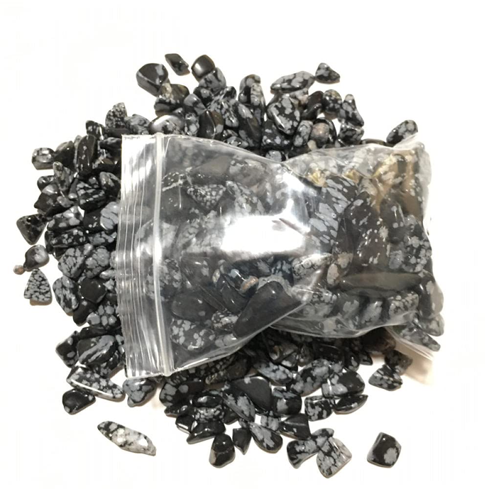 50g / 100g / 1000g 7-9mm Schwarze Schneeflocke Obsidian Trommelstein poliert Kristallgrapsel Garten Blumentopf Wohnkultur-1000g.