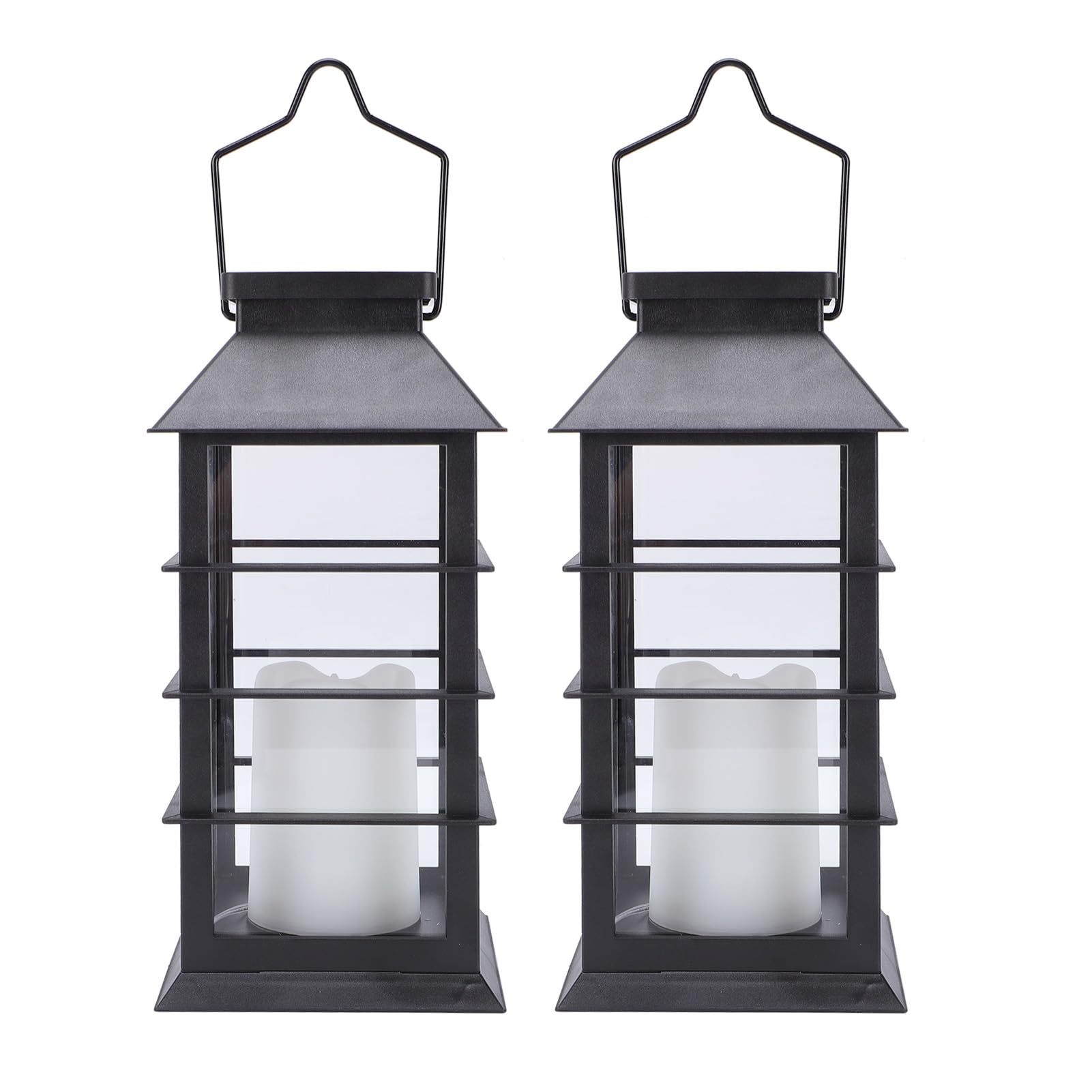 Lanterne Solaire LED de Jardin, Flamme Scintillante Décorative