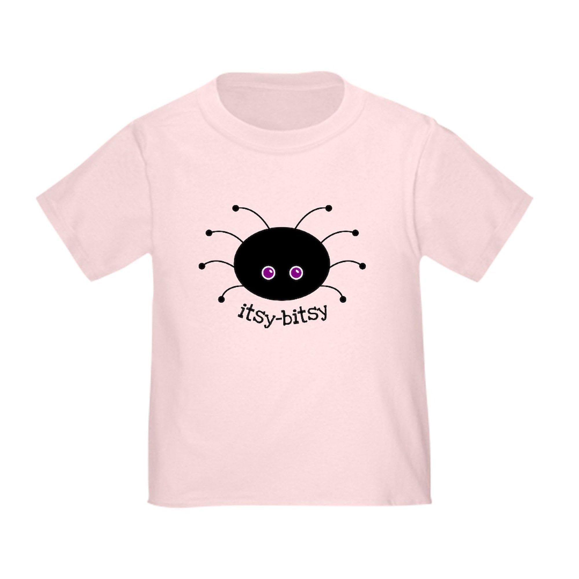 CafePress Itsy Bitsy Spider Toddler T Shirt Toddler Graphic Tee, 100% Cotton Pink