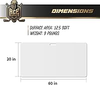 Vista 2 de ACE HOCKEY Almohadilla de tiro de 30 x 60 pulgadas – Dispara como en hielo real – Practica tiro, manejo de palos, habilidades de paso en 12.5 pies