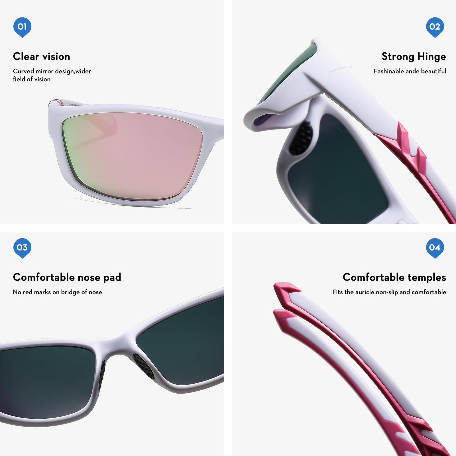 Polaryzowane okulary sportowe okulary przeciwsłoneczne dla mężczyzn i kobiet, szybkie okulary, wiatroszczelne okulary rowerowe UV400, okulary przeciwsłoneczne do jazdy konnej, okulary
