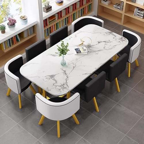 ミーティングテーブル 大きい オフィステーブル 6-8人掛け 会議用テーブル 6-8人用 会議テーブル 事務机 大型 会議机 長テーブル ダイニングテーブルセット6-8人掛けダイニング シンプル ライト 高級 応接テーブルとチェアの組み合わせ 商談テーブル