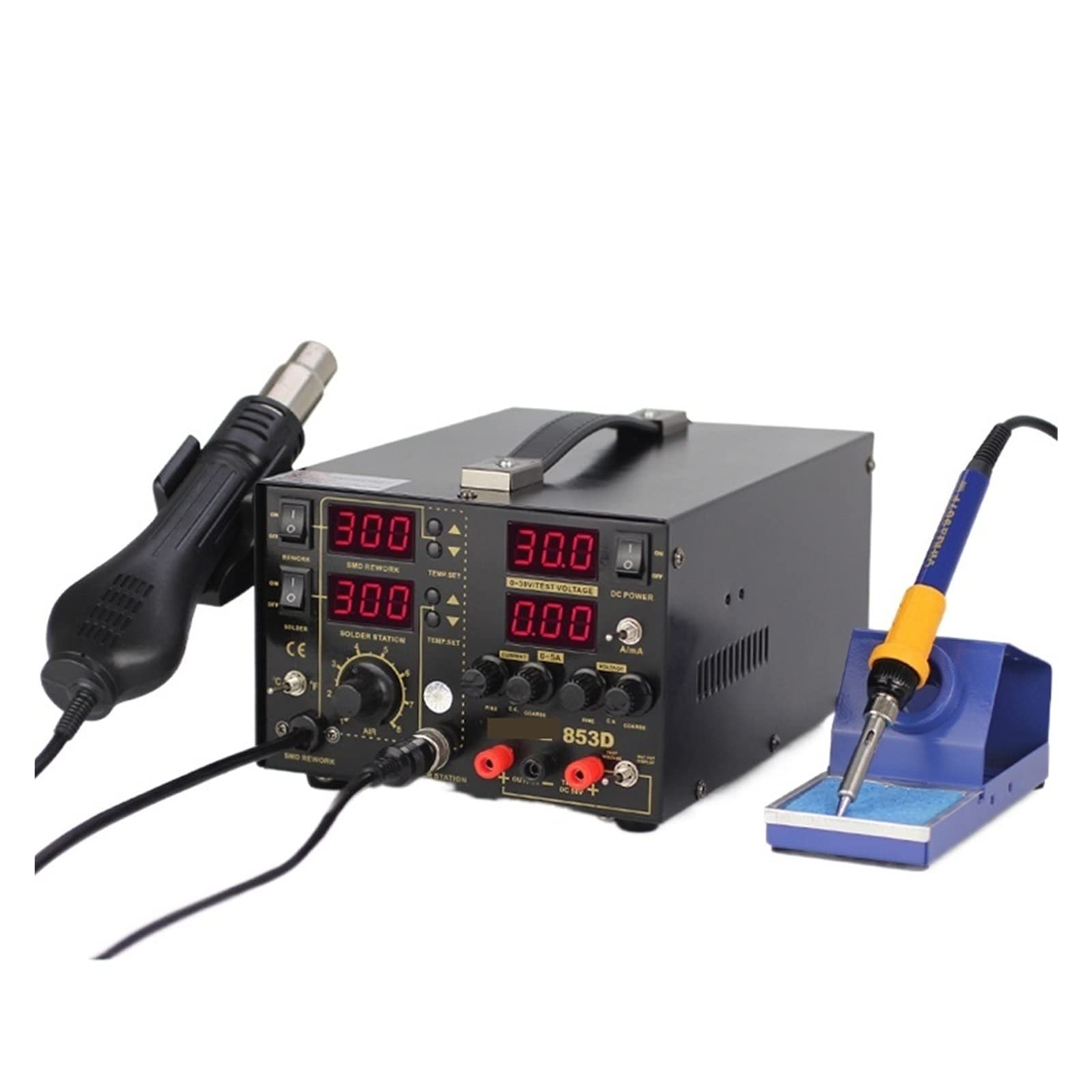 Buy Soldering Iron Station Kit 853D Hot Air Desoldering Station Three