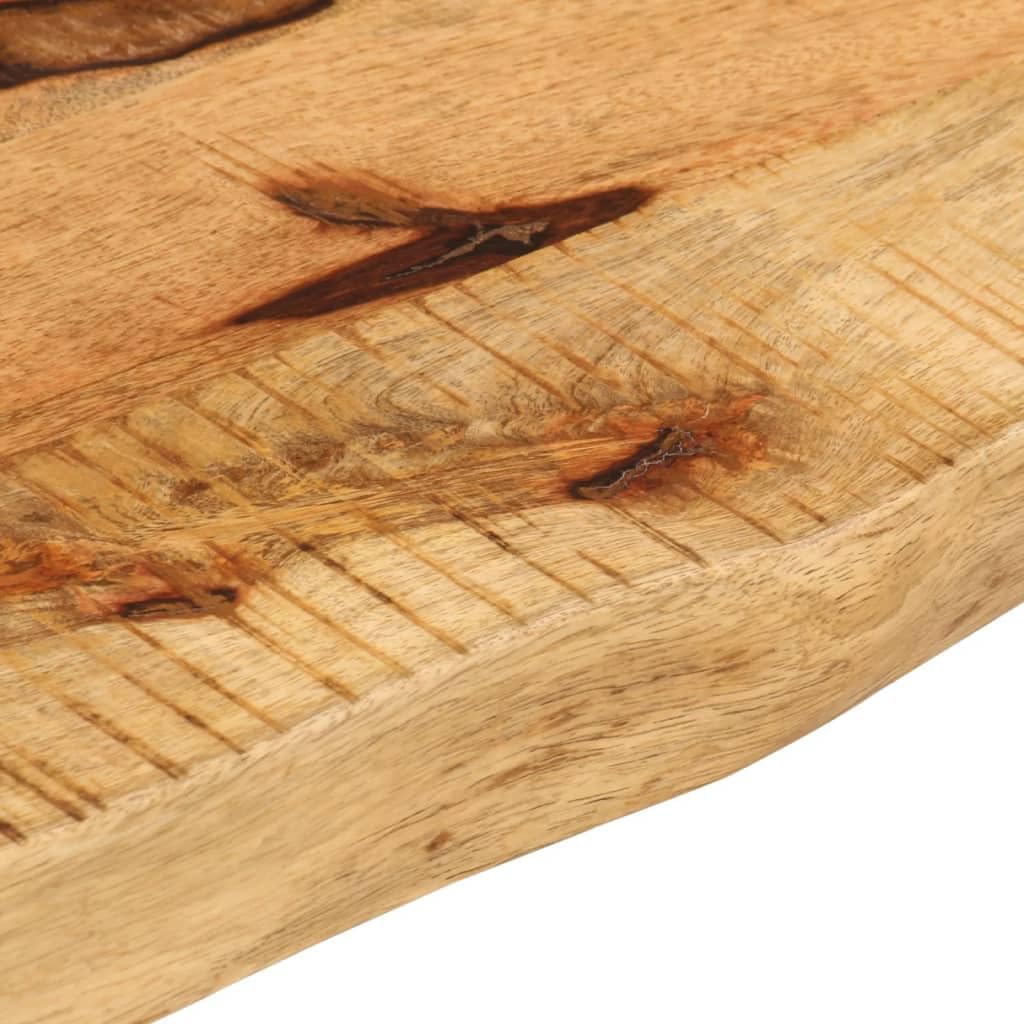 vidaXL Tablero de Mesa Borde Natural Madera Maciza Mango 90x40x3,8 cm, Superficie de Mesa, Tablero de Reemplazo