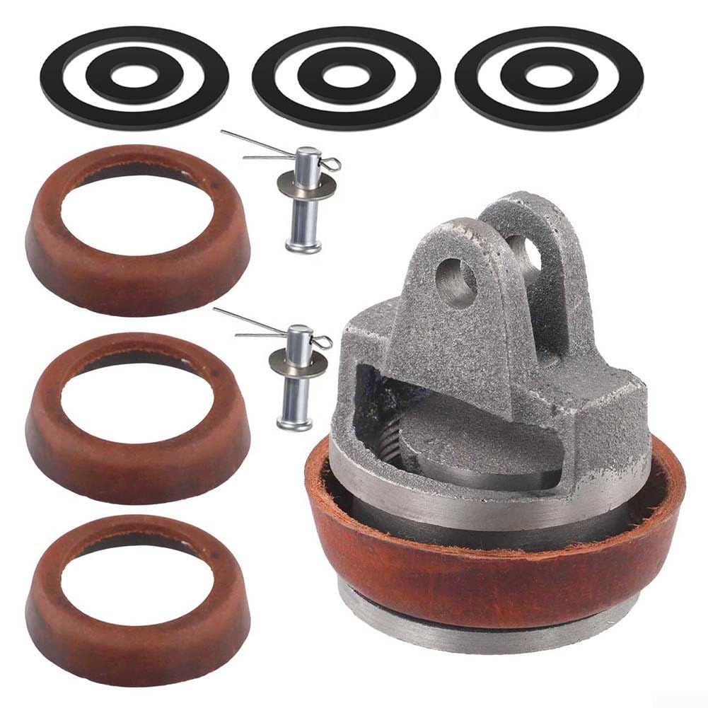 Set di ricambio per maniglia tipo 75 con kit bulloni, in ghisa e pelle trattata a cera, guarnizione per anello per pompe per fontane da giardino, include 3 extra