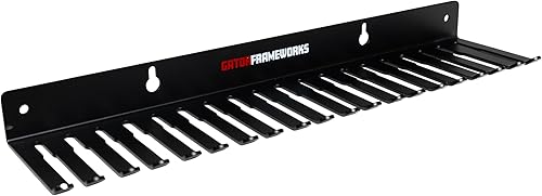 Gator Frameworks Colgador y organizador de cables de montaje en pared con 19 ranuras para cables, rangos de espacios de 5 a 0.354 in