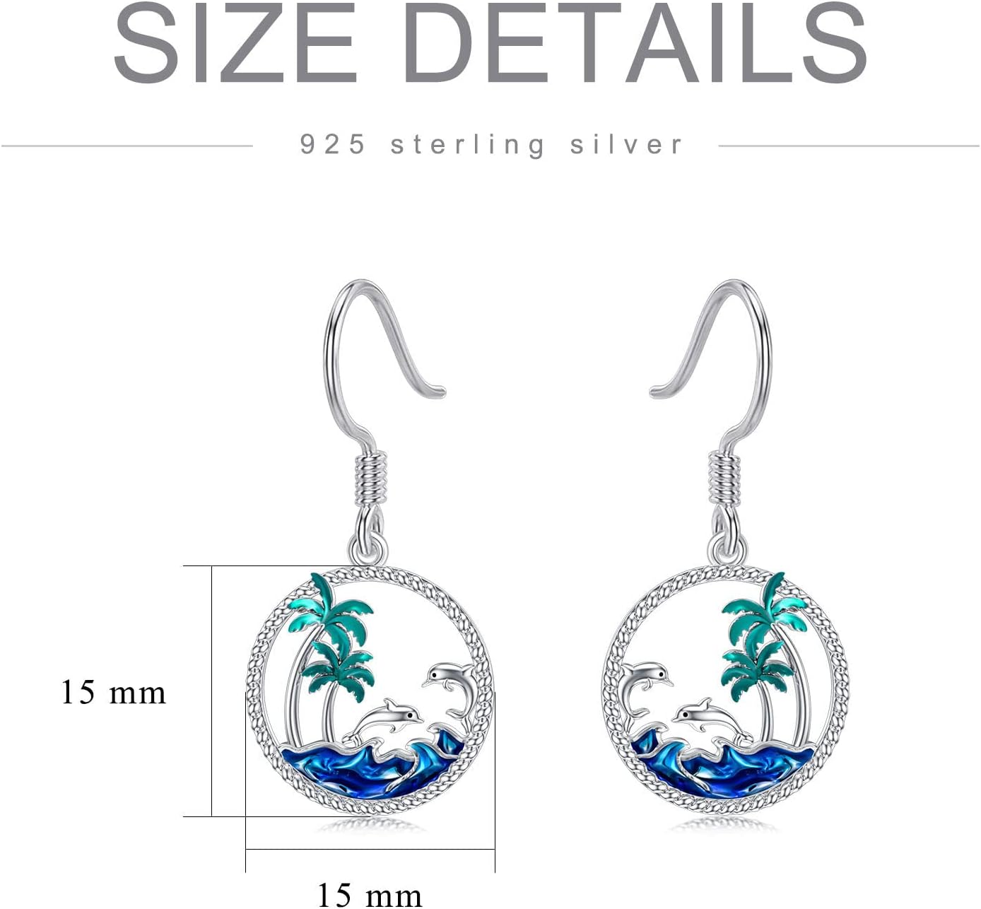 PROESS 925 Sterling Silver Dangle Drop Earrings for Women Girls Animal/Ocean/Goddess/Graduation Earrings Graduation Gifts