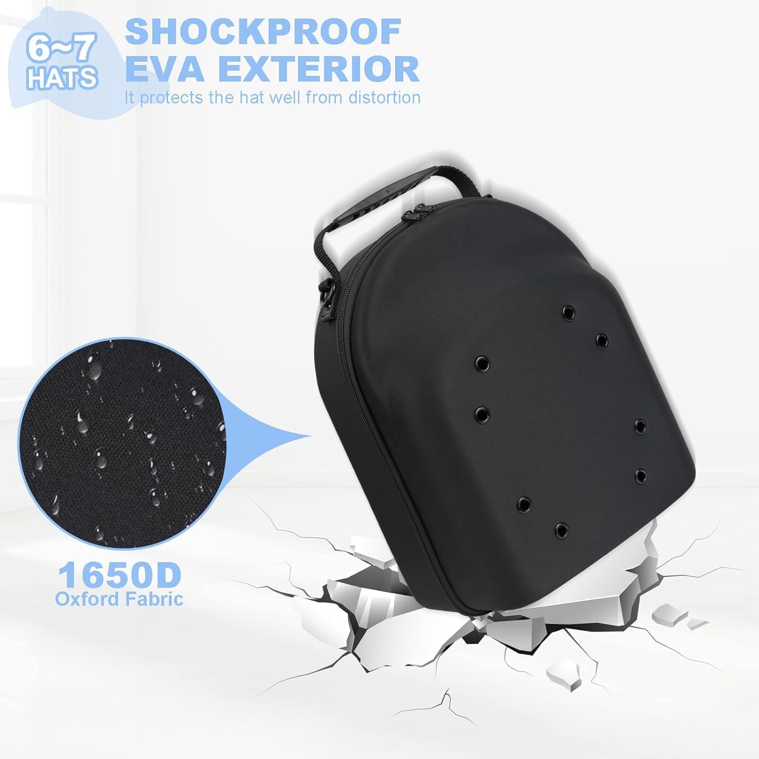 Étui Rigide EVA Pour Chapeaux Baseball - Boîte Transport Empilable Étanche Poussière