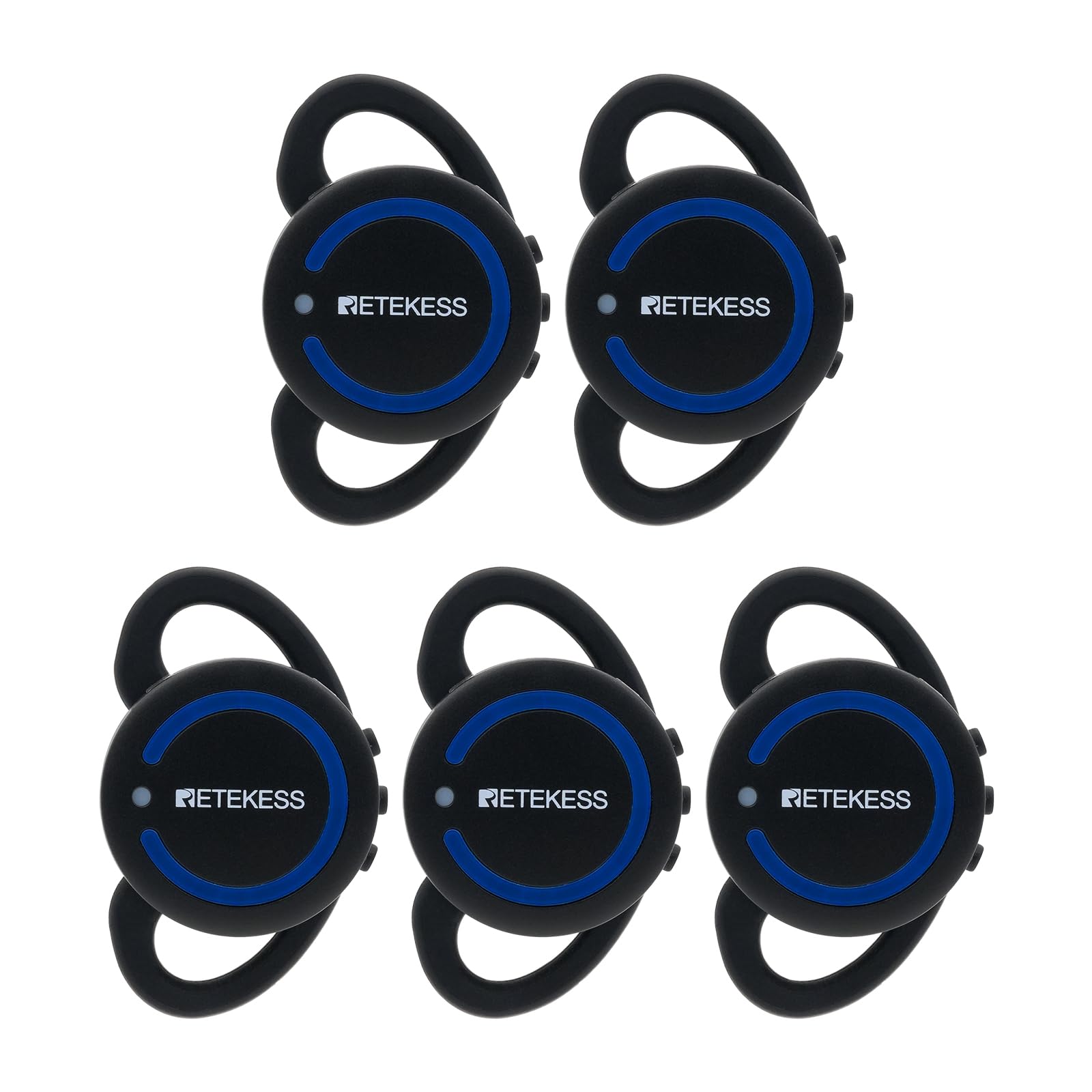 Retekess TT126R Tourguide-System, Mini-Ohrbügelempfänger, Audio-Interpretationssystem für Werksführungen, Konferenzen (5 Empfänger)