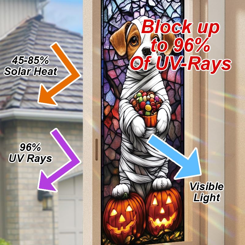Vinilo Decorativo Halloween Mummy Dog 17.7 x 39.3 pulgadas miniatura 4