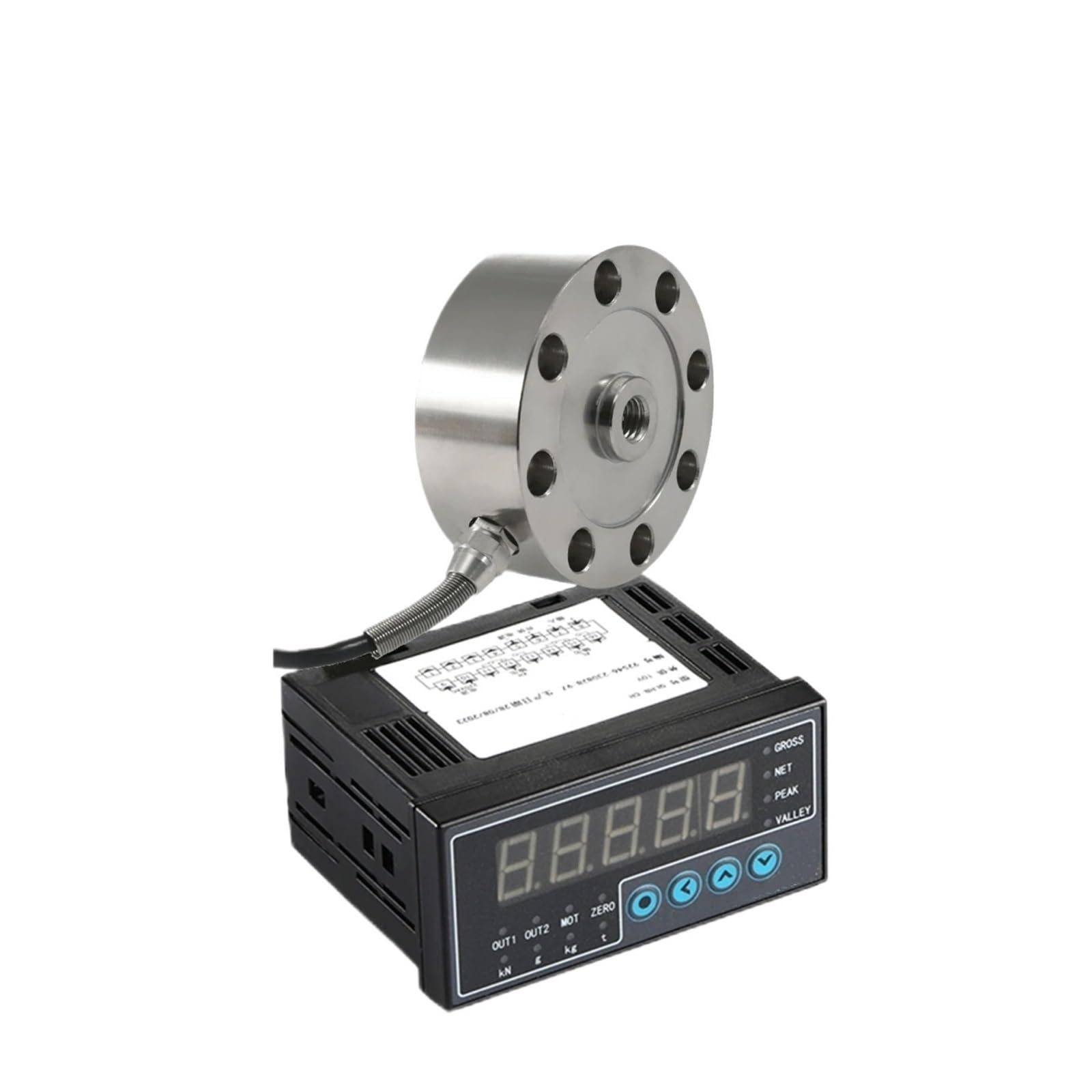 MXXDMOPD Load Cell Weighing Sensor + Indicator Display Test Tension and Compression Force Weight Pressure for Scale(300KG with Indicator)