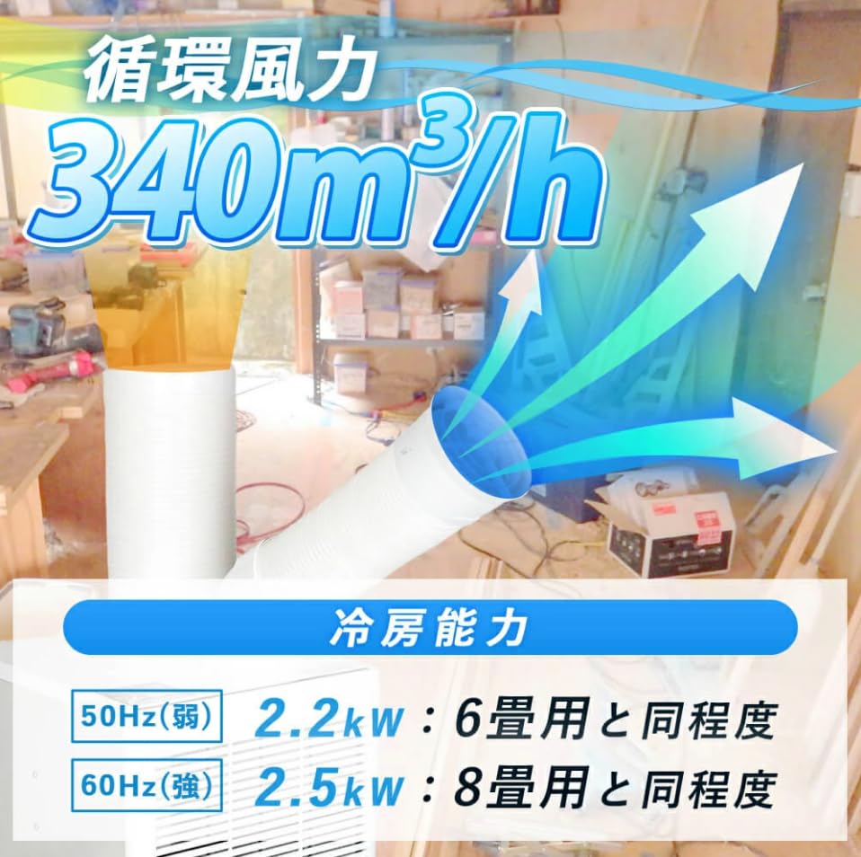 スポットクーラー　ワカトレーディング スポットクーラー スポットエアコン 排熱ダクト付き ポータブル