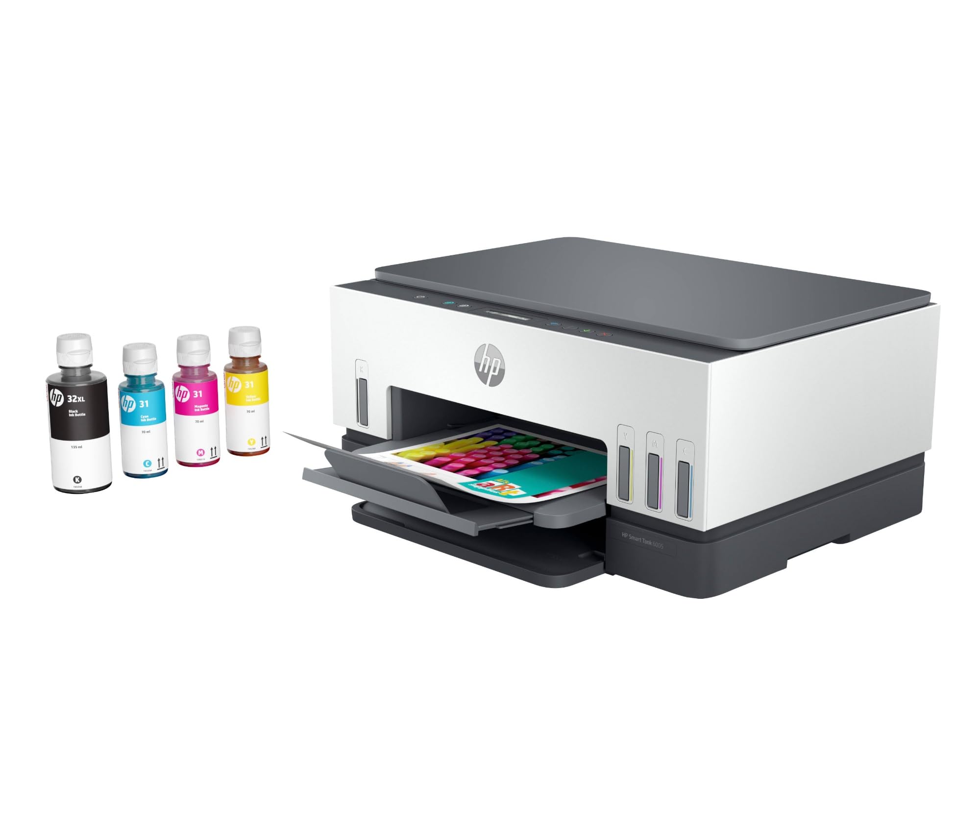HP Smart Tank 6005 AiO 2H1W1A, Stampante Multifunzione a Colori, Serbatoio d'Inchiostro ad Alto Volume di Stampa, Fino a 12000 Pagine (Nero) e 8000 Pagine (Colore), F/R Automatica, Wi-Fi, Grigio