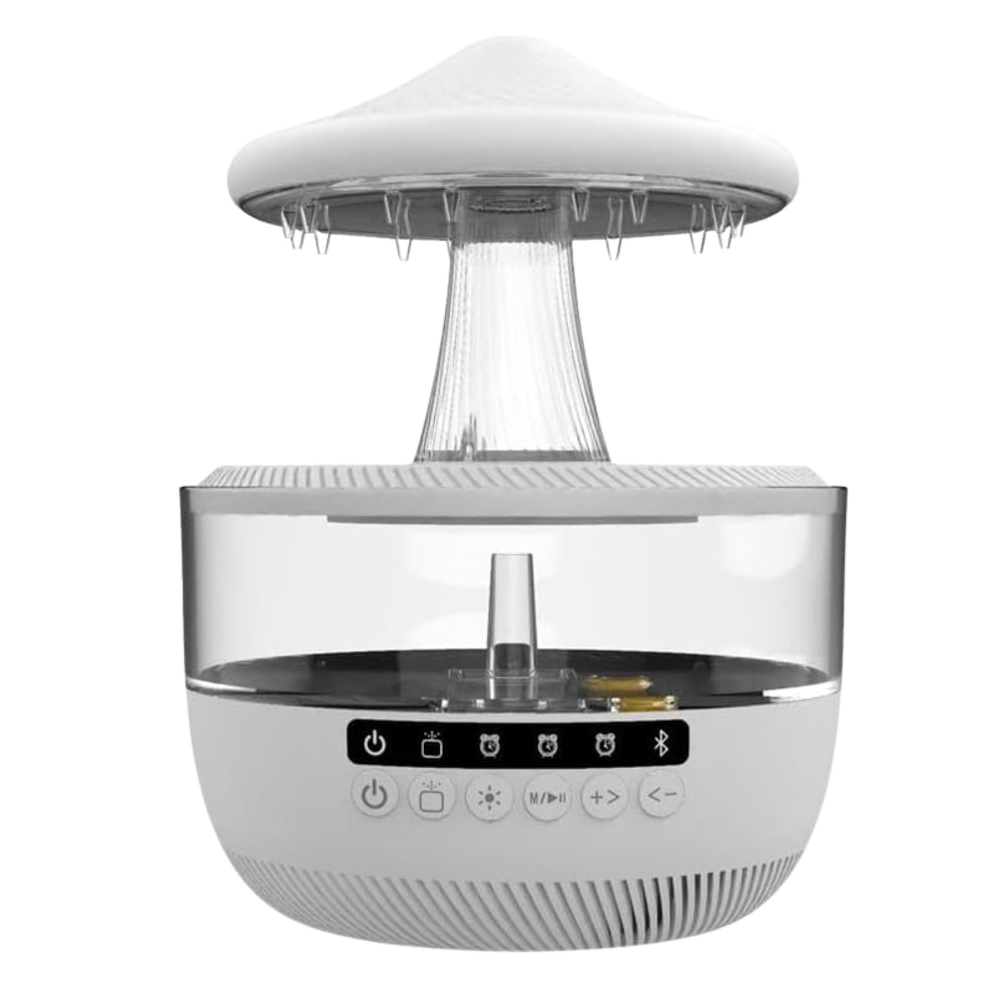 Drumstone (𝐄𝐱𝐥𝐮𝐬𝐢𝐯𝐞 𝟐𝟎 𝐘𝐞𝐚𝐫𝐬 𝐰𝐚𝐫𝐫𝐚𝐧𝐭𝐲) Cloud Rain Humidifier with Bluetooth Speaker, Mushroom Cloud Aromatherapy Essential Oil Diffuser, LED Rain Drop Air Moisturizer-image-28
