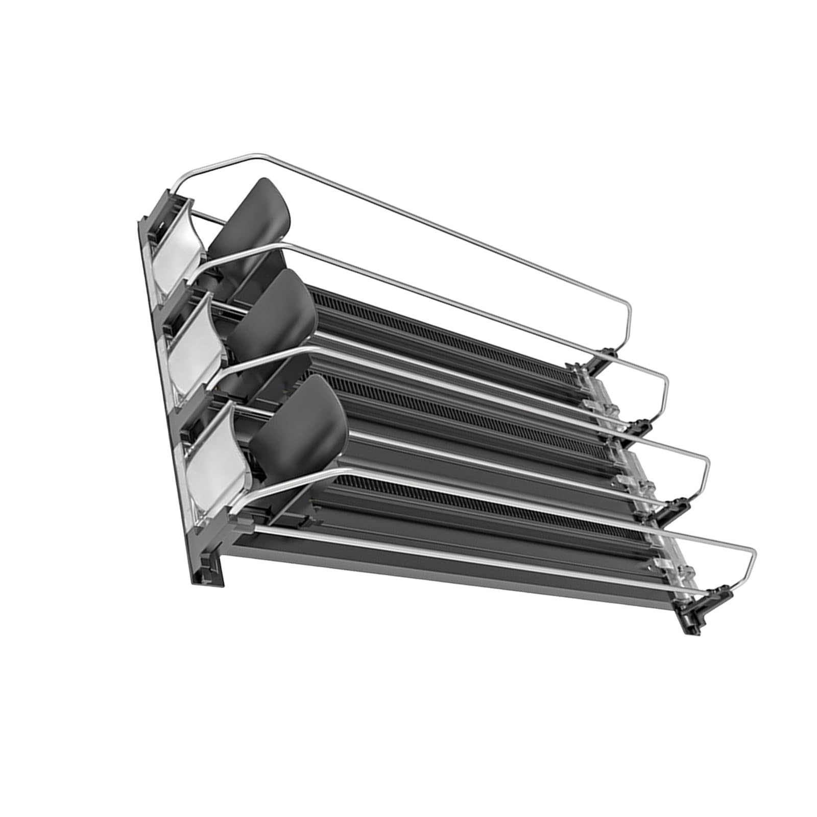 Organizador de estantes para latas de refrigerador con riel de Empuje de 12.2 Pulgadas con Resorte para Acceso y exhibición ordenados de Bebidas