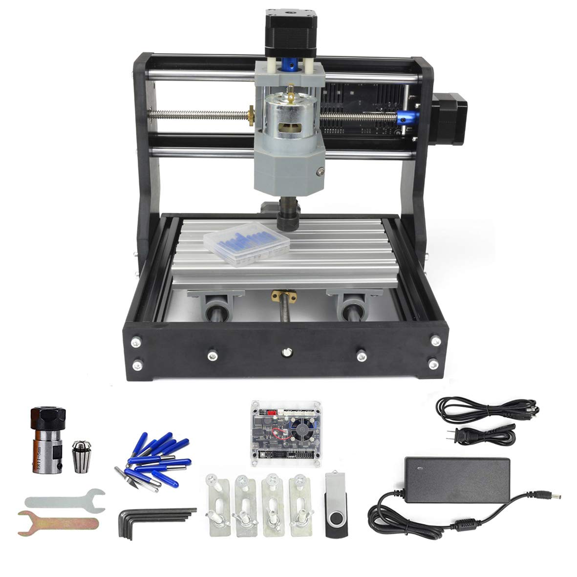 Rattmmotor Light Cnc Router 1610 Pro Milling Engraving Machine 3 Axis Grbl Control Er11 Engraver Milling Machine For Wood Pvc Pcb Cnc Milling Machine Diy Engraving