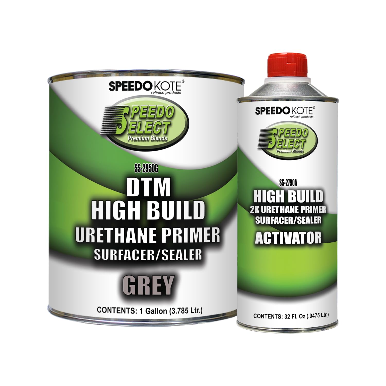 Speedokote Automotive High Build 2K Urethane Primer/Sealer Gray Gallon Kit