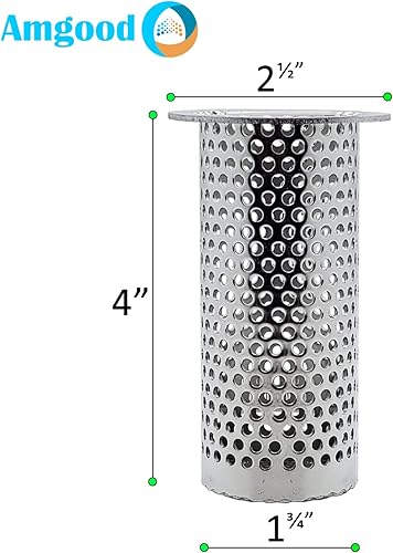 Miniatura 2 de Colador de drenaje comercial (1, 2 pulgadas de diámetro x 4 pulgadas de alto cilindro)