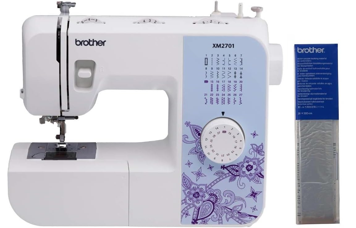 Brother XM2701 27-Stitch Sewing Machine and SA520 Water Soluble Stabilizer