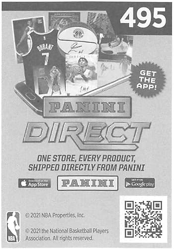 Miniatura 2 de 2020-21 Panini Stickers #495 NBA Logo/Top Left Official NBA Basketball Album Sticker Measuring 2.75 inch tall X 2 inches wide in Raw (NM or Better