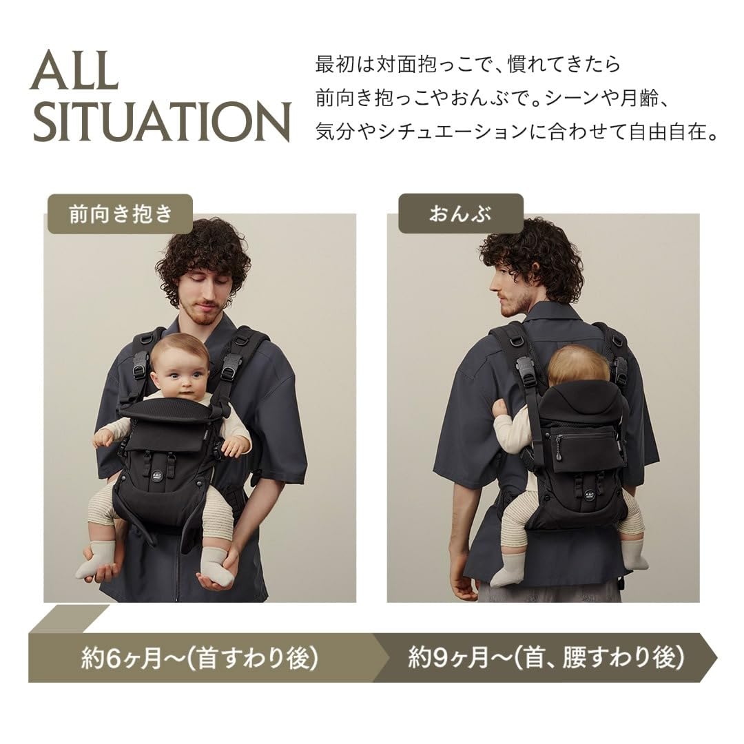 Amazon.co.jp: ABC COMFO COMPLETE SET DIMGREY （ベビーキャリア