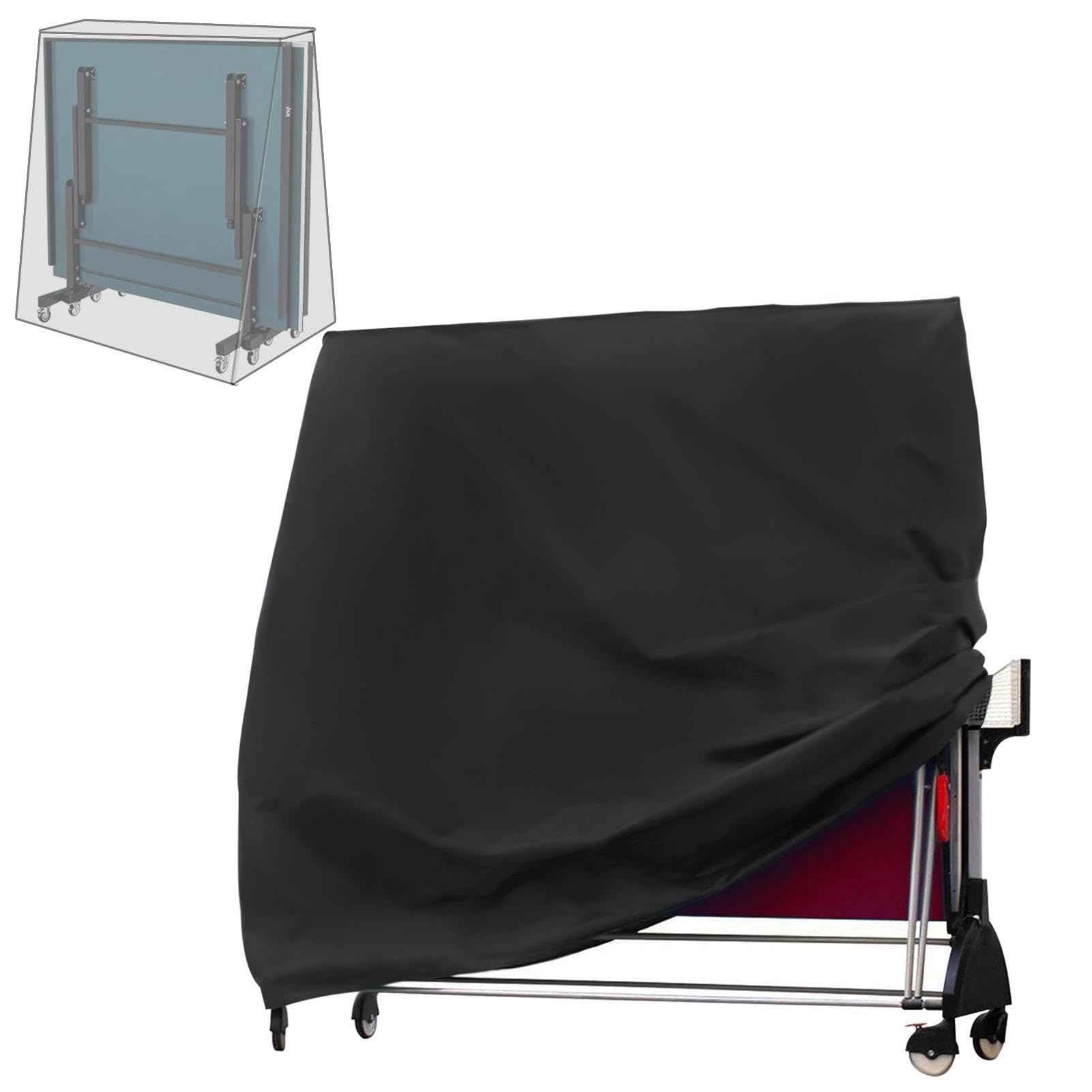 Protezione per tavolo da pong, protezione per tavolo da pong da interni, 160 x 70 x 180 cm, impermeabile, anti-UV, antivento, design con coulisse per i giorni di pioggia | 160 x 70 x 180 cm, impermeabile, anti-UV, antivento, design con coulisse per i gior