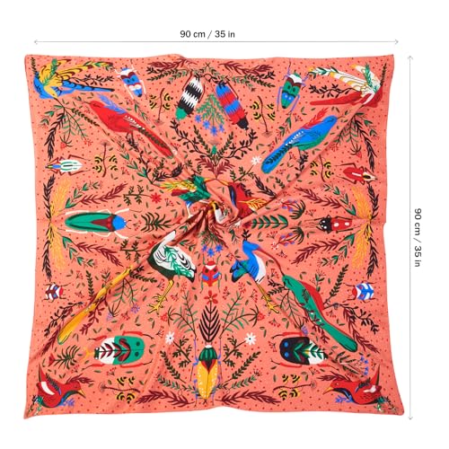 Head Scarf for Women - 35" Square Silk Like Head Scarf for Women's Hair Scarf Bandanas for Women with Gift 2Pcs3