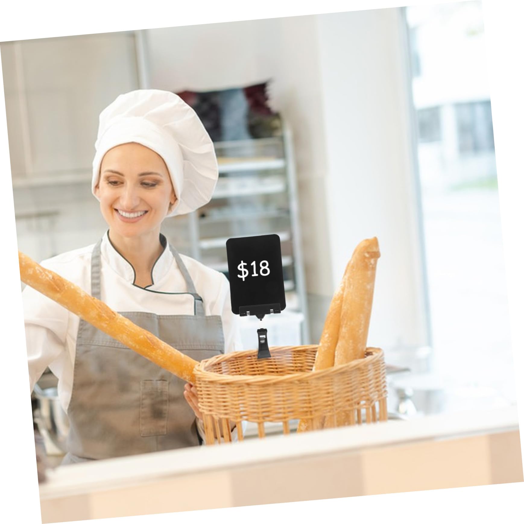 Operitacx 50pezzi Tag Prezzo Con Clip Supporti Per Etichette Plastiche Riutilizzabili Design Cancella Prezzo Per Negozi e Supermercati Per Organizzazione Cucina e Scuola